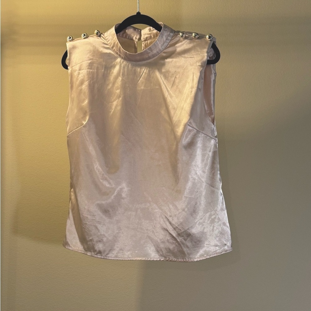 #2 Elegant Cream Sleeveless Top